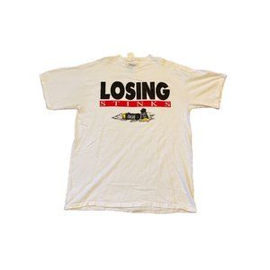 Vintage Rare Losing Stinks Nike Sneaker T Shirt XL Shoes Football Baseball